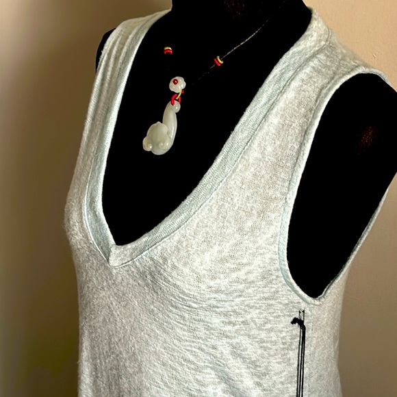 Young at Heart Lightweight V-Neck Knit Sweater Tank Top - Picture 2 of 10